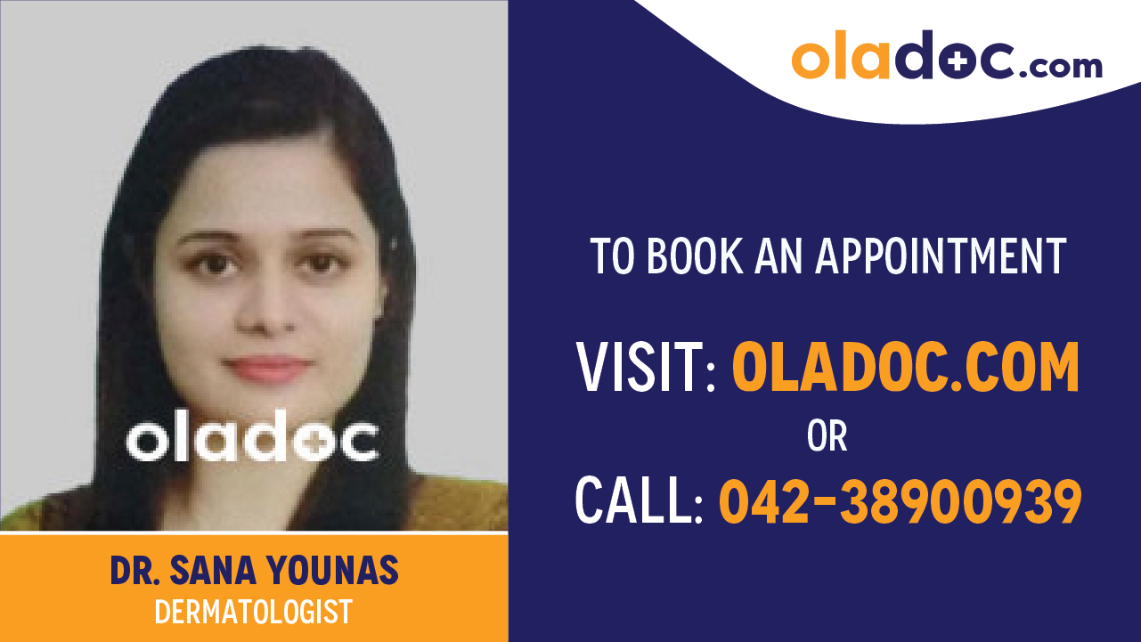 Book appointment with Dr.Sana Younas-best Dermatologist in Lahore